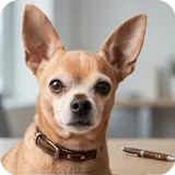 Maskot LK Finance ukazuje na část grafu s přehledem nájmu a splátky.